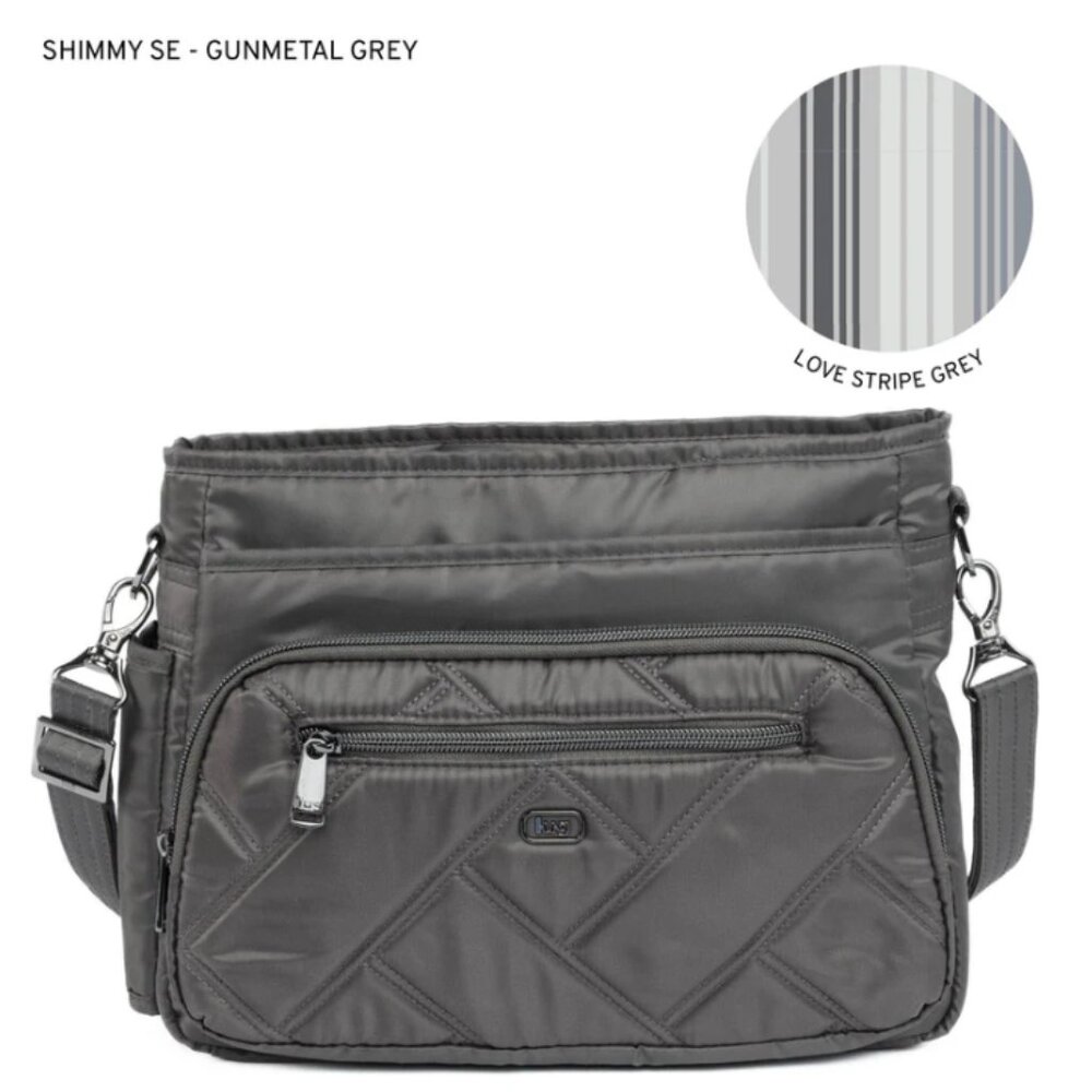 Brand New Lug Shimmy SE Crossbody / Shoulder Bag in Gunmetal Grey